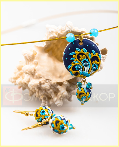 Комплект украшений ЗОЛОТОЕ ПЕРО