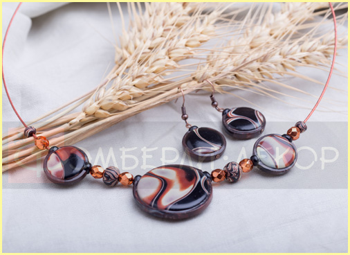 Комплект украшений КОФЕЙНЫЙ