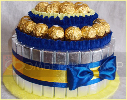 Торт из конфет СЛАДКАЯ ФАНТАЗИЯ