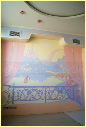 Роспись детской ЗАМОК ПРИНЦЕССЫ