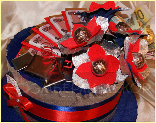 Торт из конфет ДЕНЕЖНЫЙ