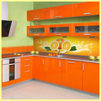 оранжевый - интерьер