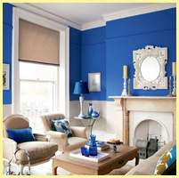 синий - интерьер