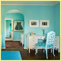 голубой - интерьер