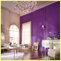 фиолетовый - интерьер