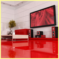 красный - интерьер