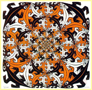 М. К. Эшер. Меньше и меньше. 1956