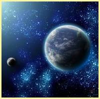 синий - космос