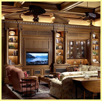 коричневый - интерьер